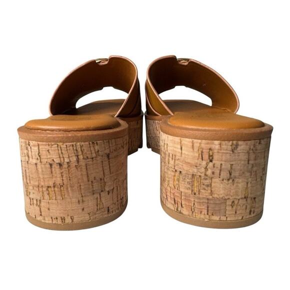 Franco Sarto NEW Women's Hoda Platform Slide Sandals Vegan Camel Size 9 Capsule - Picture 5 of 7